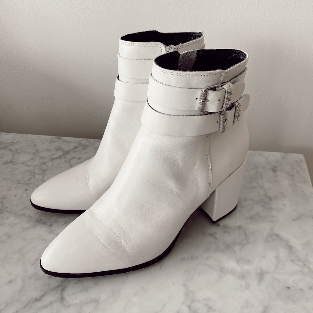 SOLD // White Booties